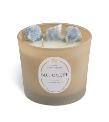 Blue Calcite Candle