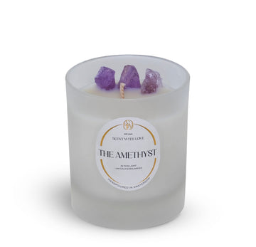 Frosted Amethyst Candle