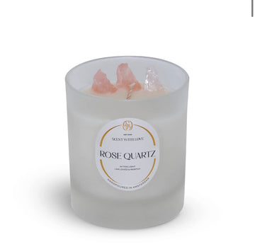 Rose Quartz Candle Frosted