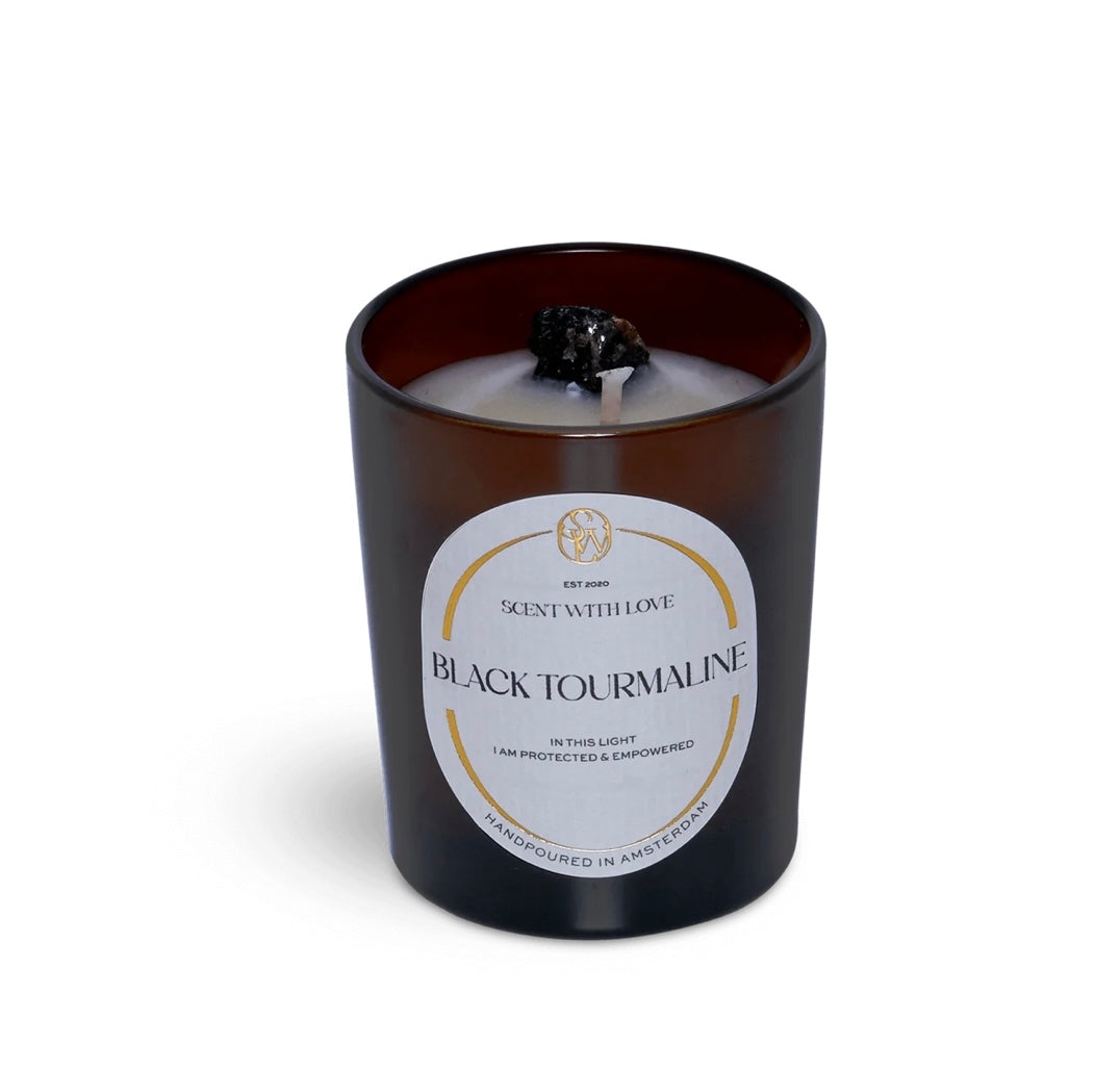 Small Black Tourmaline Candle