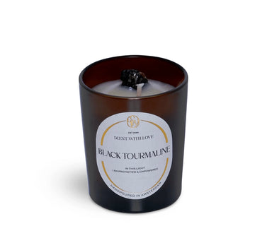 Small Black Tourmaline Candle