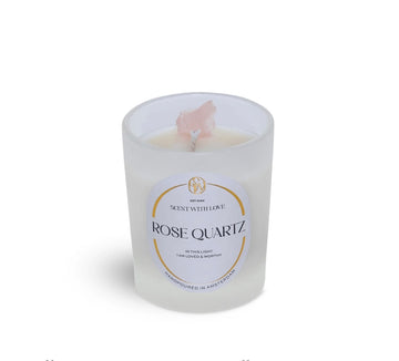 Small Rose Quartz Candle