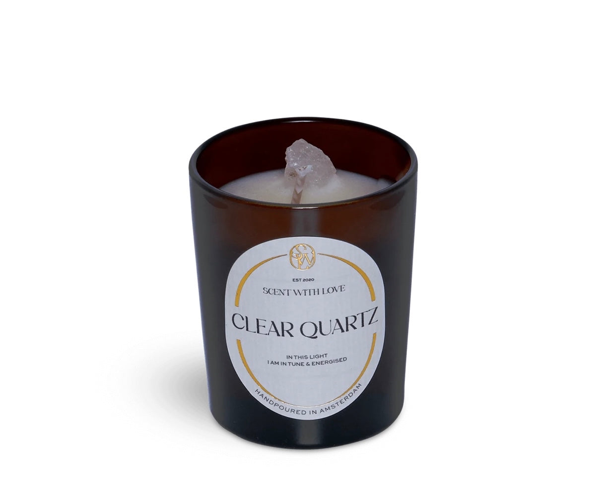 Small Clear Quartz Candle