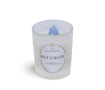 Small Blue Calcite Candle