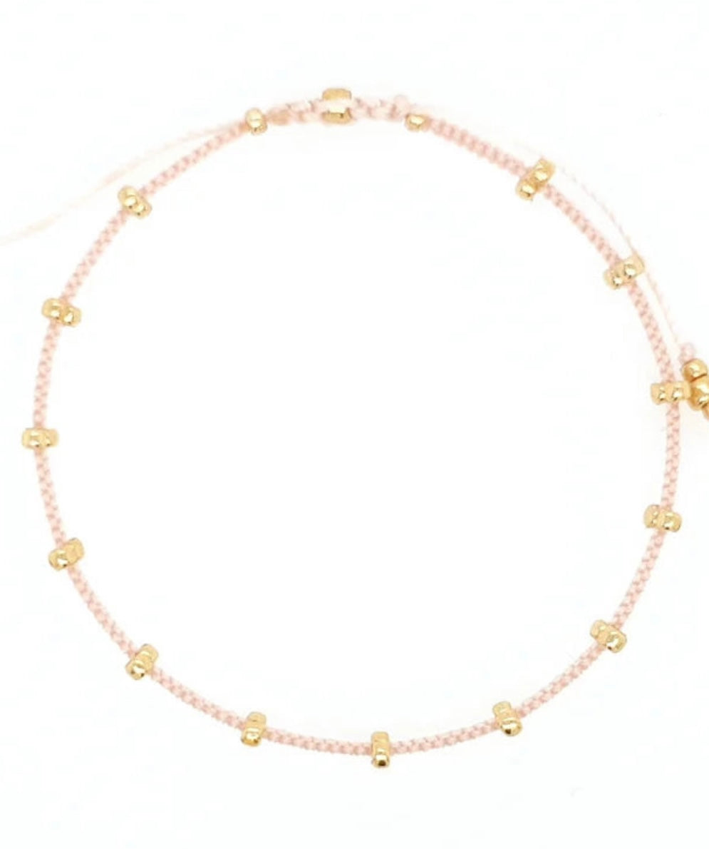 2 Dots Light Peach // Gold